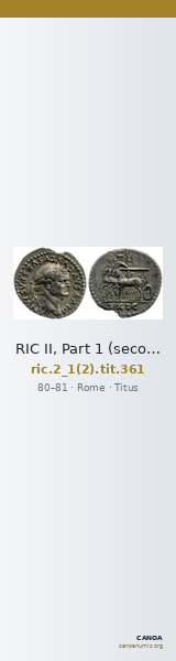 RIC II, Part 1 (second edition) Titus 361 — CANOA