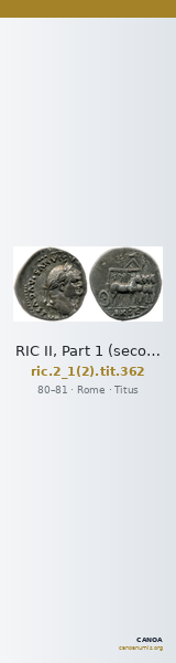 RIC II, Part 1 (second edition) Titus 362 — CANOA