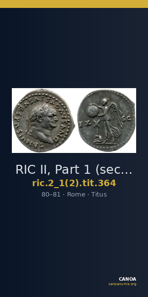 RIC II, Part 1 (second edition) Titus 364 — CANOA