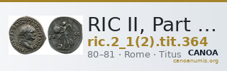 RIC II, Part 1 (second edition) Titus 364 — CANOA