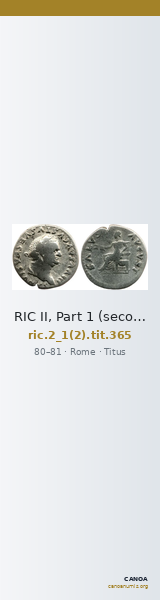RIC II, Part 1 (second edition) Titus 365 — CANOA