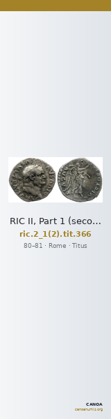RIC II, Part 1 (second edition) Titus 366 — CANOA