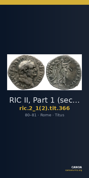 RIC II, Part 1 (second edition) Titus 366 — CANOA