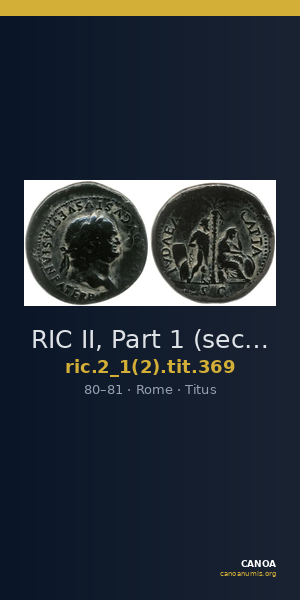 RIC II, Part 1 (second edition) Titus 369 — CANOA