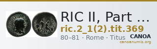 RIC II, Part 1 (second edition) Titus 369 — CANOA