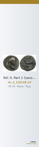 RIC II, Part 1 (second edition) Titus 37 — CANOA