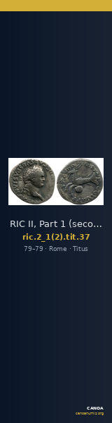 RIC II, Part 1 (second edition) Titus 37 — CANOA