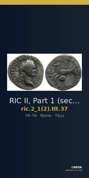 RIC II, Part 1 (second edition) Titus 37 — CANOA