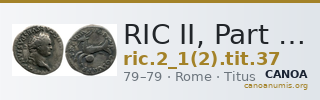 RIC II, Part 1 (second edition) Titus 37 — CANOA