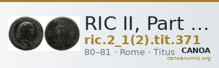 RIC II, Part 1 (second edition) Titus 371 — CANOA
