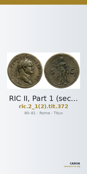 RIC II, Part 1 (second edition) Titus 372 — CANOA
