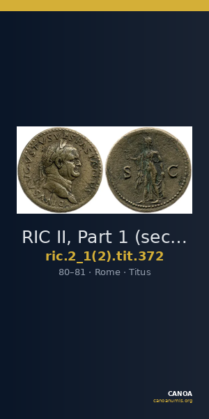 RIC II, Part 1 (second edition) Titus 372 — CANOA