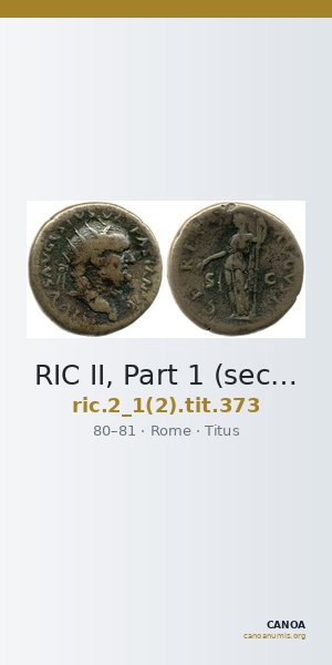 RIC II, Part 1 (second edition) Titus 373 — CANOA