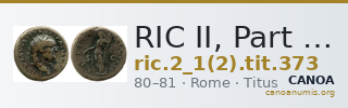RIC II, Part 1 (second edition) Titus 373 — CANOA