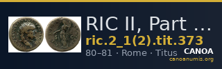 RIC II, Part 1 (second edition) Titus 373 — CANOA