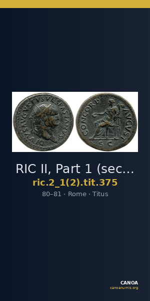 RIC II, Part 1 (second edition) Titus 375 — CANOA