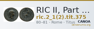 RIC II, Part 1 (second edition) Titus 375 — CANOA