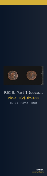 RIC II, Part 1 (second edition) Titus 383 — CANOA