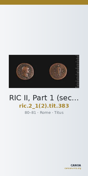 RIC II, Part 1 (second edition) Titus 383 — CANOA