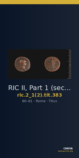 RIC II, Part 1 (second edition) Titus 383 — CANOA