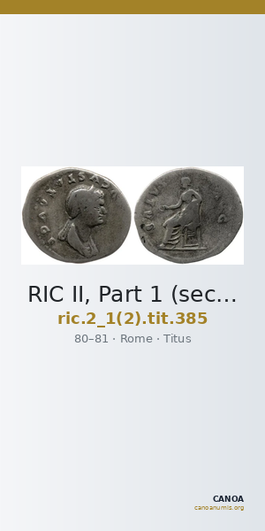 RIC II, Part 1 (second edition) Titus 385 — CANOA