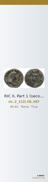 RIC II, Part 1 (second edition) Titus 387 — CANOA