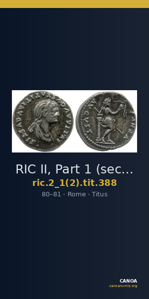 RIC II, Part 1 (second edition) Titus 388 — CANOA
