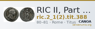 RIC II, Part 1 (second edition) Titus 388 — CANOA