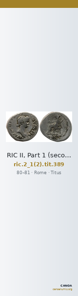 RIC II, Part 1 (second edition) Titus 389 — CANOA