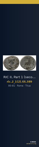 RIC II, Part 1 (second edition) Titus 389 — CANOA
