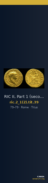 RIC II, Part 1 (second edition) Titus 39 — CANOA
