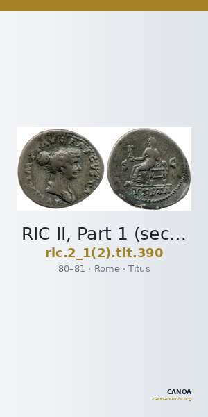 RIC II, Part 1 (second edition) Titus 390 — CANOA