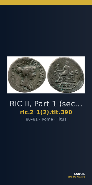 RIC II, Part 1 (second edition) Titus 390 — CANOA