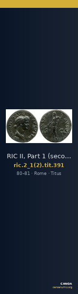 RIC II, Part 1 (second edition) Titus 391 — CANOA