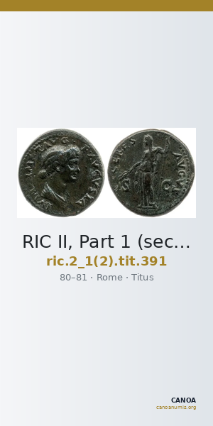 RIC II, Part 1 (second edition) Titus 391 — CANOA