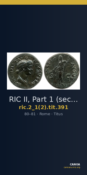 RIC II, Part 1 (second edition) Titus 391 — CANOA