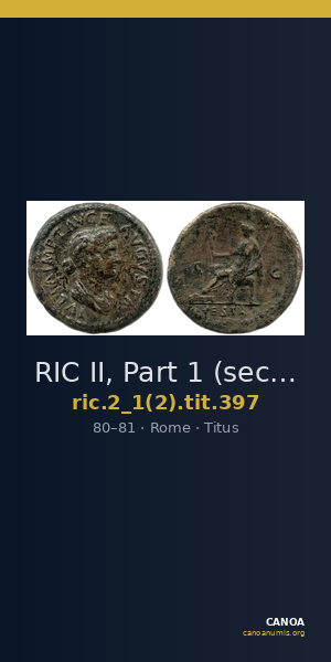 RIC II, Part 1 (second edition) Titus 397 — CANOA