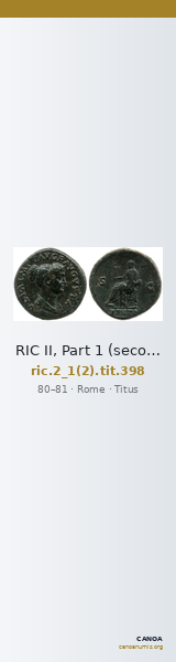 RIC II, Part 1 (second edition) Titus 398 — CANOA