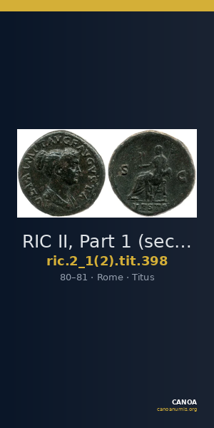 RIC II, Part 1 (second edition) Titus 398 — CANOA
