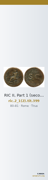 RIC II, Part 1 (second edition) Titus 399 — CANOA