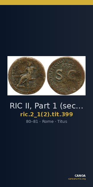 RIC II, Part 1 (second edition) Titus 399 — CANOA