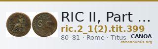 RIC II, Part 1 (second edition) Titus 399 — CANOA