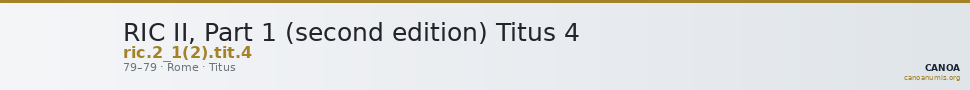 RIC II, Part 1 (second edition) Titus 4 — CANOA