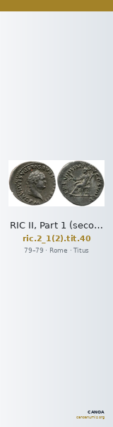 RIC II, Part 1 (second edition) Titus 40 — CANOA