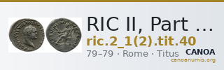 RIC II, Part 1 (second edition) Titus 40 — CANOA