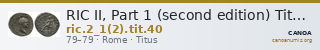 RIC II, Part 1 (second edition) Titus 40 — CANOA