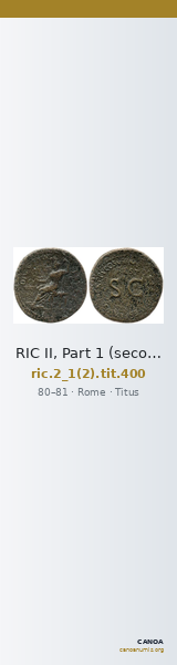 RIC II, Part 1 (second edition) Titus 400 — CANOA
