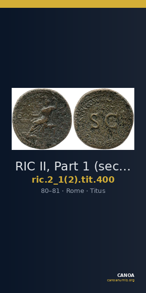 RIC II, Part 1 (second edition) Titus 400 — CANOA