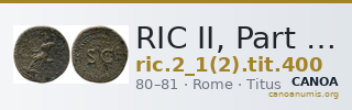 RIC II, Part 1 (second edition) Titus 400 — CANOA