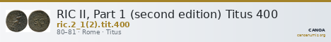 RIC II, Part 1 (second edition) Titus 400 — CANOA